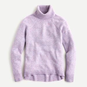 J.Crew Small Turtleneck Sweater in Supersoft Yarn Heather Lavendar